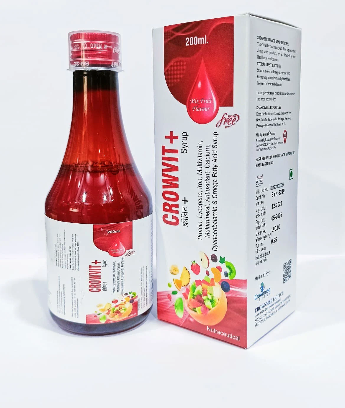 CROWVIT+ SYRUP packaging
