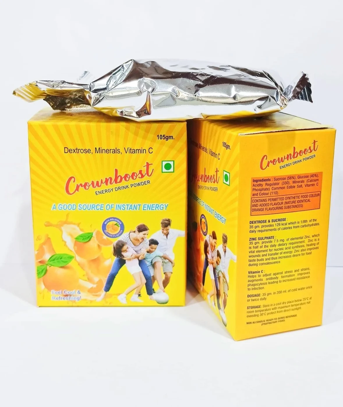 CROWN BOOST ENERGY DRINK packaging